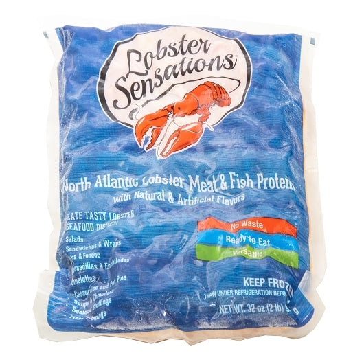 King and Prince Lobster Sensations Lobster Meat And Lobster Flavored Seafood Blend, 6 x 2 lb Case - Frozen Meat &