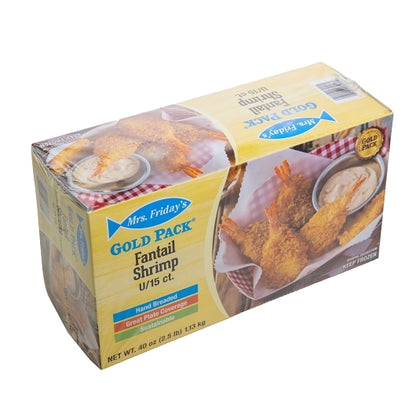 King And Prince Gold Pack Fantail Shrimp U-15, 6 x 2.5 lb Case - Frozen Meat & Seafood