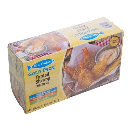 King And Prince Gold Pack Breaded Fantail Shrimp, 6 x 2.5 lb Case - Frozen Meat & Seafood