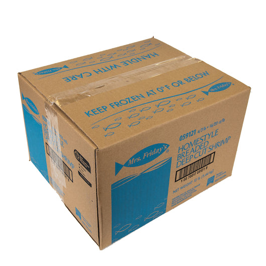 Mrs Fridays Home Homestyle Breaded Deep Cut 16-20 Ct Shrimp, 4 x 3 lb Case - DOT product image 8