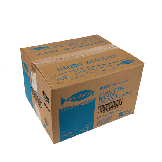 Mrs. Fridays Home Homestyle Breaded Deep Cut 21-25 Ct Shrimp, 4 x 3 lb Case - DOT product image 4