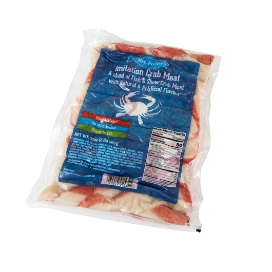 King and Prince Imitation Crab Meat, 12 x 2 lb Case - Frozen Meat & Seafood