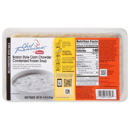Maxwell House Freeze Boston Clam Chowder Soup, 4 x 1.81 KG Case - Prepared Foods