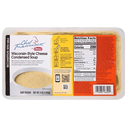 Mars Halloween Singles Wisconsin Cheese Soup, 4 x 4 lb Case - Prepared Foods