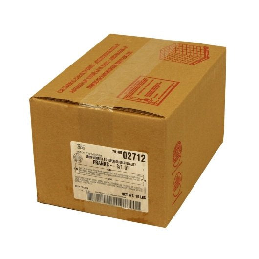 Superior Gold All John Morrell 8:1 6 Inch All Meat 85/15 Hot Dog, 4 x 2.5 lb Case - DOT product image 4