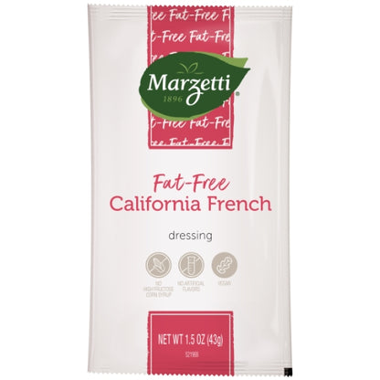 Marzetti Fat Free California French Style Dressing Single Serve Packets, 60 x 1.5 oz Case - Condiments & Sauces