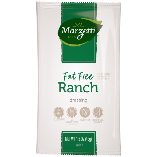 Marzetti Fat Free Ranch Dressing Single Serve, 60 x 1.5 oz Case - Condiments & Sauces