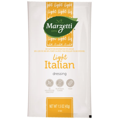 Marzetti Light Italian Dressing Single Serve, 60 x 1.5 oz Case - Condiments & Sauces