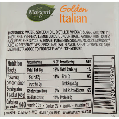 Marzetti Golden Italian Dressing Single Serve, 60 x 1.5 oz Case - DOT product image 5