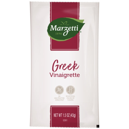 Marzetti Greek With Olive Oil and Feta Cheese Dressing Single Serve, 60 x 1.5 oz Case - Condiments & Sauces