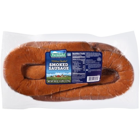 Smithfield Farmland Gold MedalRegular Smoked Sausage, 3 x 3.33 lb Case - Frozen Meat & Seafood