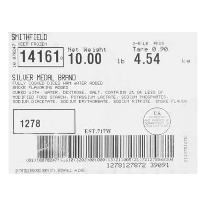 Farmland Water Added Diced Smoked Ham Water Added 1/4 Cubes, 2 x 2.95 lb Case - DOT product image 6
