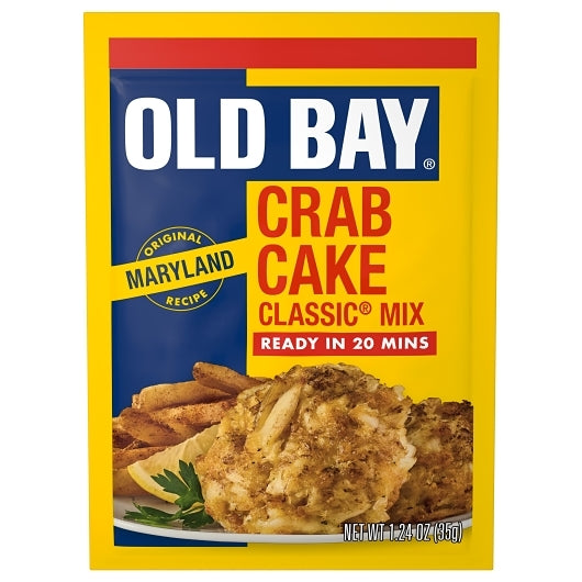 Old Bay Crab Cake Classic Seasoning, 12 x 1.24 oz Case - Front/center packaged product image