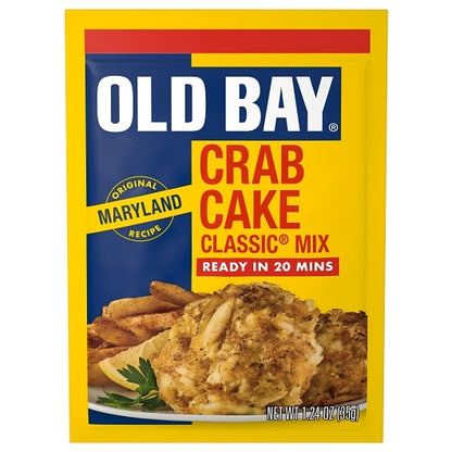 Old Bay Crab Cake Classic Seasoning, 12 x 1.24 oz Case - Front/center packaged product image