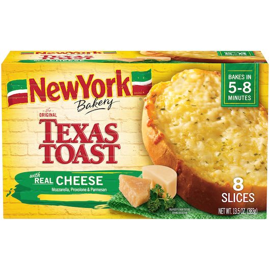 New York Texas Toast with Cheese, 12 x 13.5 oz Case - Breads, Rolls & Buns