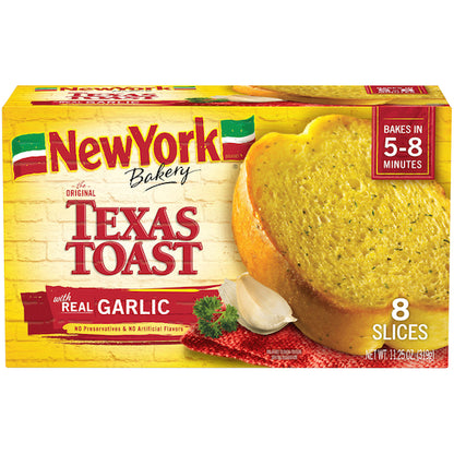 New York Garlic Texas Toast, 12 x 11.25 oz Case - Breads, Rolls & Buns