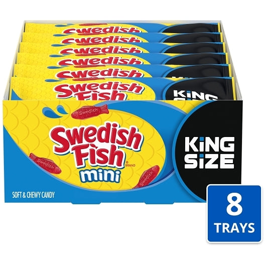 Swedish Fish Candy Red Gummy Candy, 8 x 18 x 3.4 oz Case - Candy & Confections