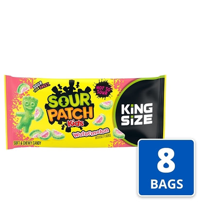 Sour Patch Watermelon Fat Free Soft Candy Gummy Candy King Size, 8 x 18 x 3.4 oz Case - DOT product image 4