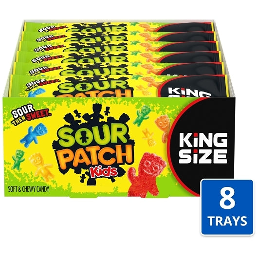 Sour Patch Kids Fat Free Soft Candy Bag, 8 x 18 x 3.4 oz Case - Candy & Confections