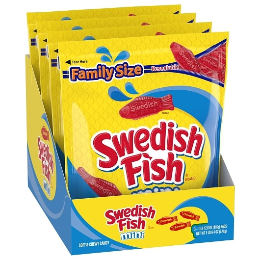 Swedish Fish Red Bag Gummy Candy, 4 x 1.8 lb Case - Candy & Confections