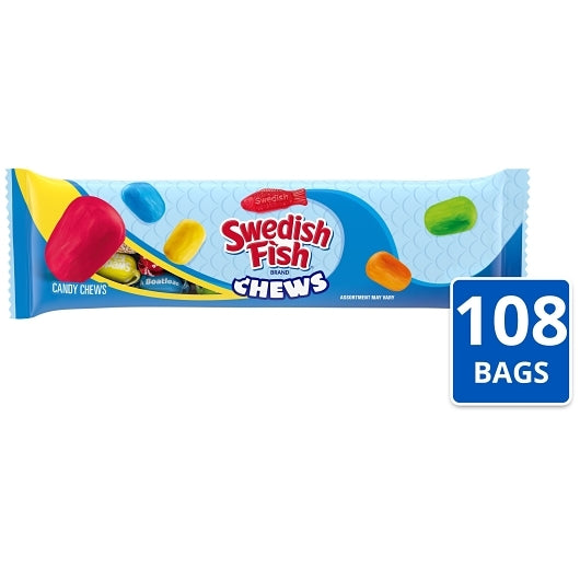 Swedish Fish Chews Assorted Soft Candy, 6 x 18 x 1.94 oz Case - Candy & Confections