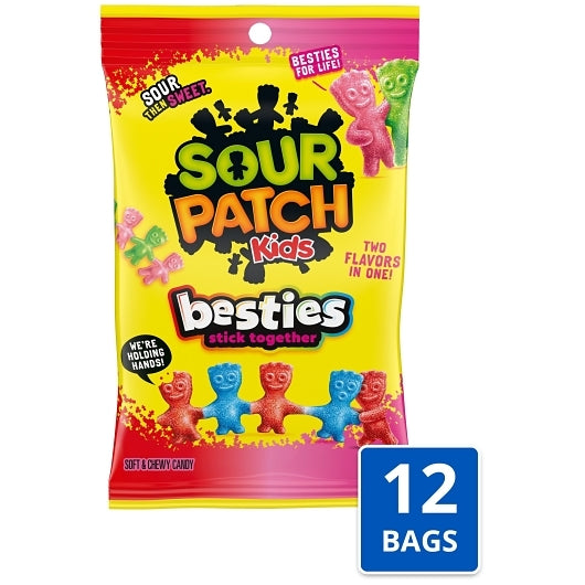 Sour Patch Kids Besties Assorted Soft Candy Bag, 12 x 7.17 oz Case - Candy & Confections