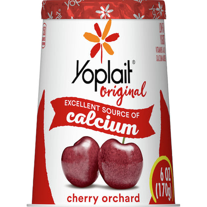 Yoplait Original Cherry Orchard Yogurt, 12 x 6 oz Case - Front/center packaged product image