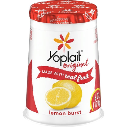 Yoplait Original Lemon Burst Yogurt, 12 x 6 oz Case - DOT product image 3