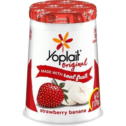 Yoplait Original Strawberry Banana Yogurt, 12 x 6 oz Case - DOT product image 3