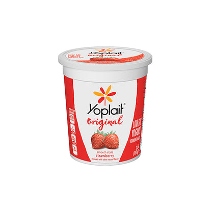Yoplait Original Bulk Tub Low Fat Strawberry Yogurt, 6 x 32 oz Case - GS1 inner-pack image