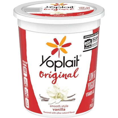Yoplait Low-Fat Vanilla Yogurt, 6 x 32 oz Case - Cheese & Dairy
