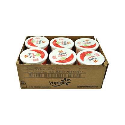 Yoplait Low Fat Vanilla Yogurt, 6 x 32 oz Case - GS1 open-case image