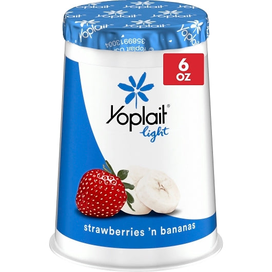 Yoplait Light Strawberry Banana Smoothie Yogurt, 6 Ounce - 12 per case. - DOT product image 2