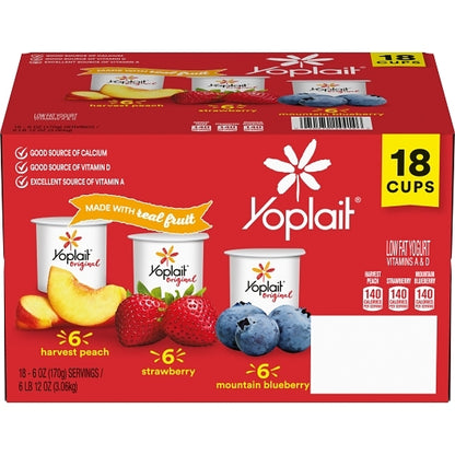 Yoplait Variety Pack 6 Strawberry, 6 Mixed Berry and 6 Blueberry Yogurt, 1 x 18 ct Case - DOT product image 6