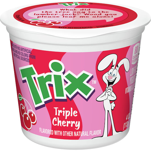 Yoplait Trix Triple Cherry Yogurt, 4 Ounce -- 48 per case. - DOT product image 1