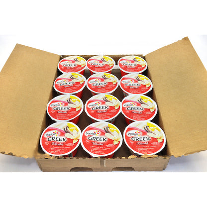 Yoplait Fat Free, Greek Blended Vanilla Yogurt, 12 x 5.3 oz Case - GS1 open-case image