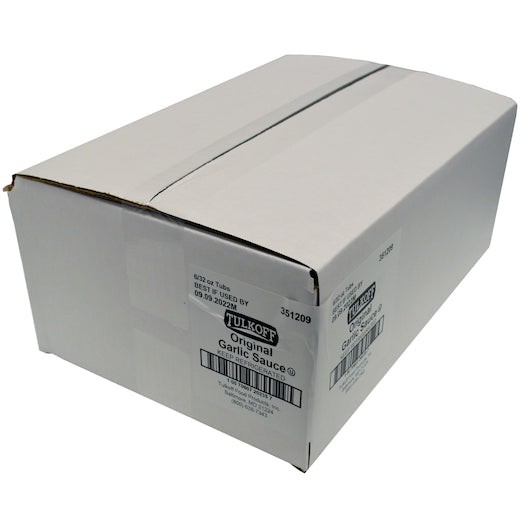 Tulkoff Garlic Sauce, 6 x 32 oz Case - GS1 closed shipping case image