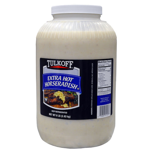 Tulkoff Extra Hot Horseradish Bulk, 4 x 8 lb Case - Condiments & Sauces