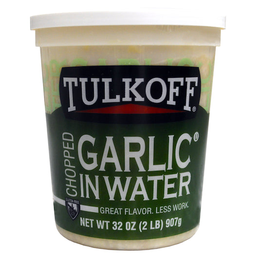 Tulkoff Chopped Garlic Packed In Water, 6 x 32 oz Case - Fruit & Sides