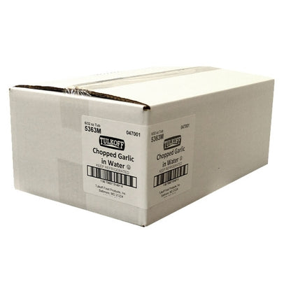 Tulkoff Chopped Garlic Packed In Water, 6 x 32 oz Case - Alternate product angle or state