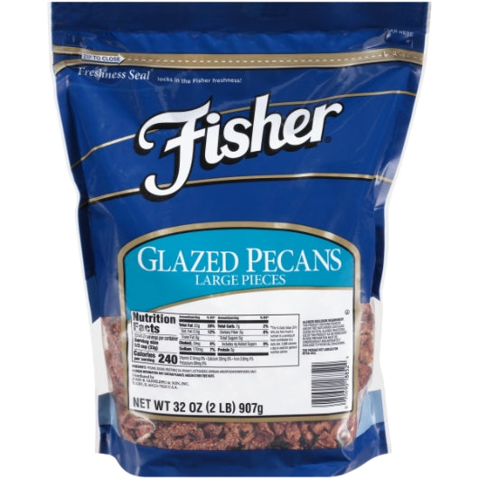 Fisher Large Glazed Pecan Pieces, 3 x 32 oz Case - DOT product image 2