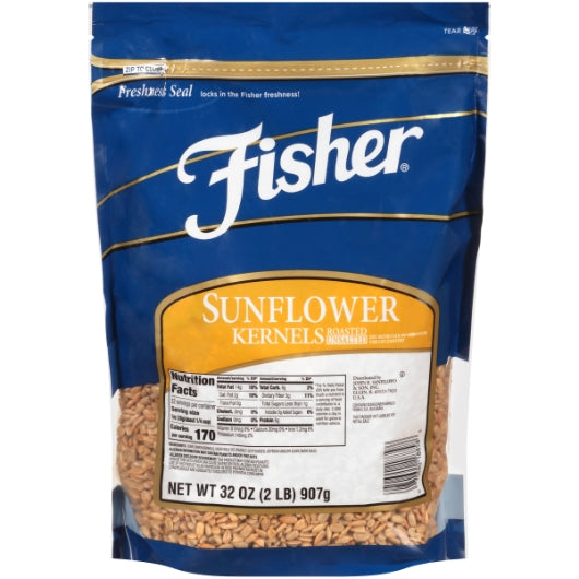 Fisher Roasted Sunflower Kernels, No Salt, 3 x 32 oz Case - DOT product image 2