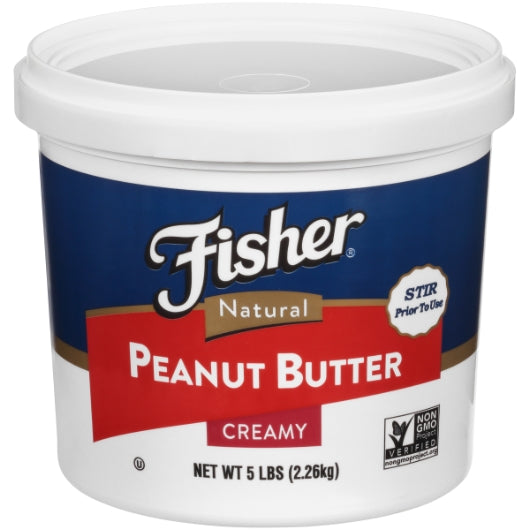 Fisher Natural Creamy Peanut Butter, 3 x 5 lb Case - DOT product image 2