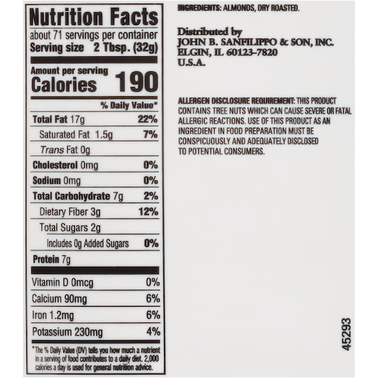 Fisher Natural Almond Butter, 2 x 80 oz Case - Nuts & Seeds