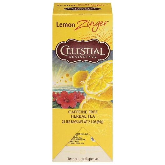 Celestial Seasonings HERB TEA LEMON ZINGER, 6 x 25 each Case - DOT product image 5
