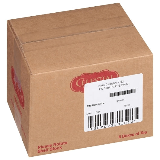 Celestial Seasonings HERB TEA PEPPERMINT, 6 x 25 each Case - DOT product image 6