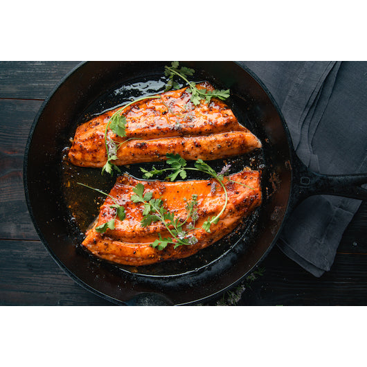 Riverence Provisions 6-8 Oz Individual Quick Frozen Steelhead Trout Fillet, 1 x 10 lb Case - Frozen Meat & Seafood