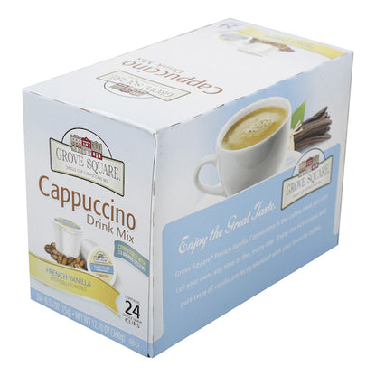Grove Square French Vanilla Cappuccino Single Service Brewing Cup, 4 x 12.7 oz Case - DOT product image 2
