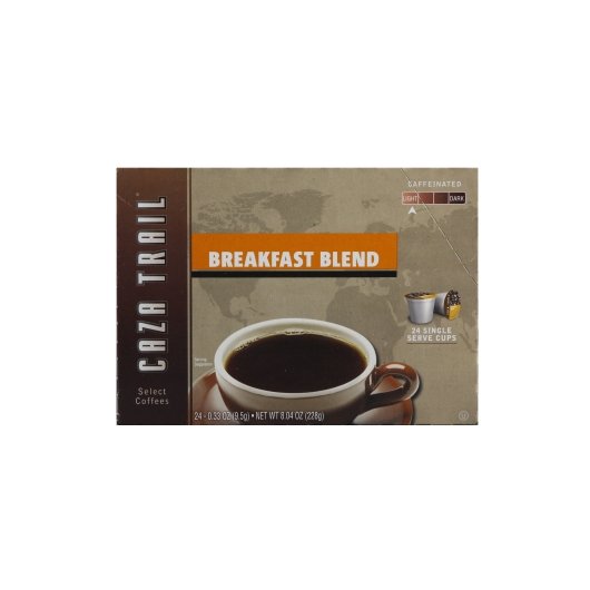 Caza Trail Coffee Breakfast Blend Single Service Brewing Cup, 4 x 24 each Case - Coffee & Tea