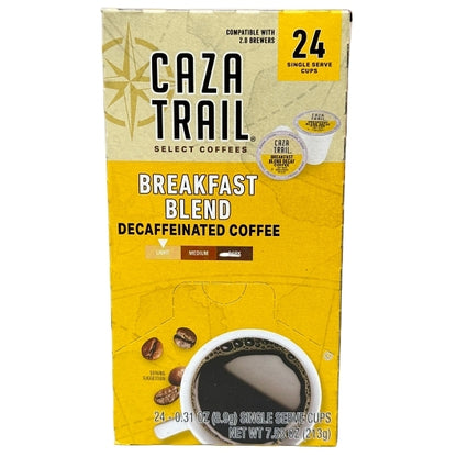 Caza Trail COFFEE BREAKFAST BLEND DECAFFEINATED SINGLE SERVICE BREWING CUP, 4 x 24 each Case - DOT product image 6